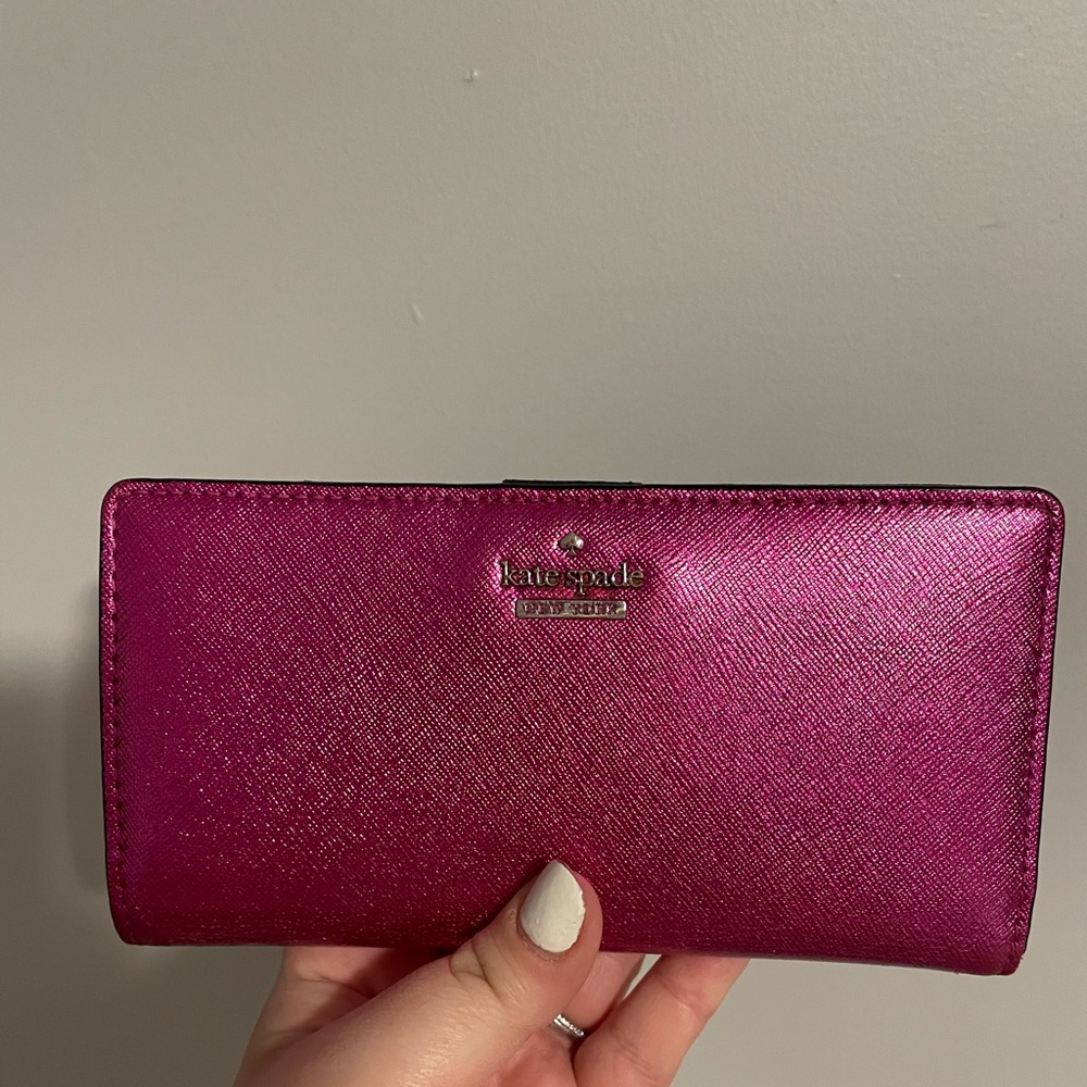 Metallic Pink Kate Spade Wallet